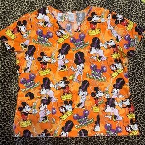 Disney Mickey Minnie Halloween Scrubs